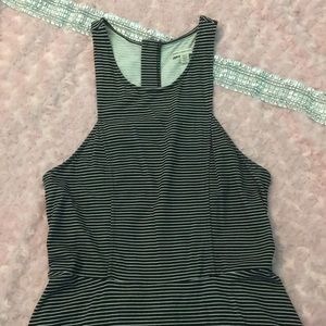 AMERICAN EAGLE SKATER DRESS STRIPE STRETCHY bohemian boho black white emo goth